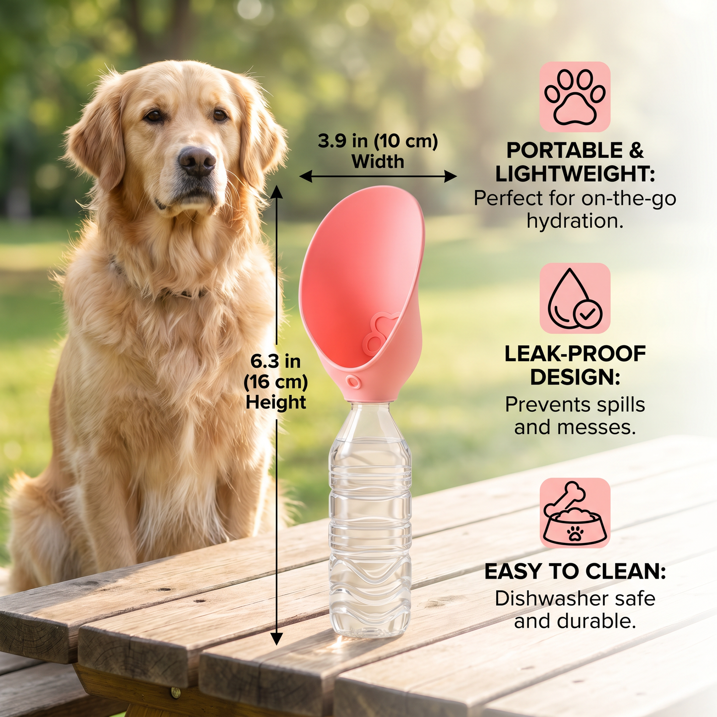 Silicone Dog Drinking Cap for Bottles