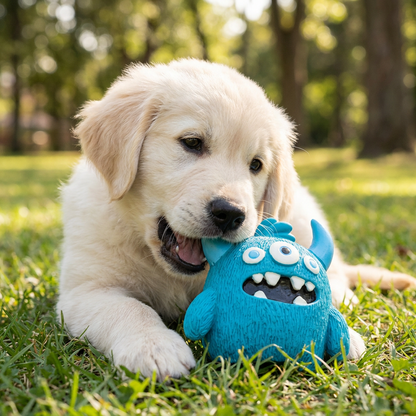 Durable Eco-Friendly Monster Teeth Cleaning Latex Squeaky Dog Toy