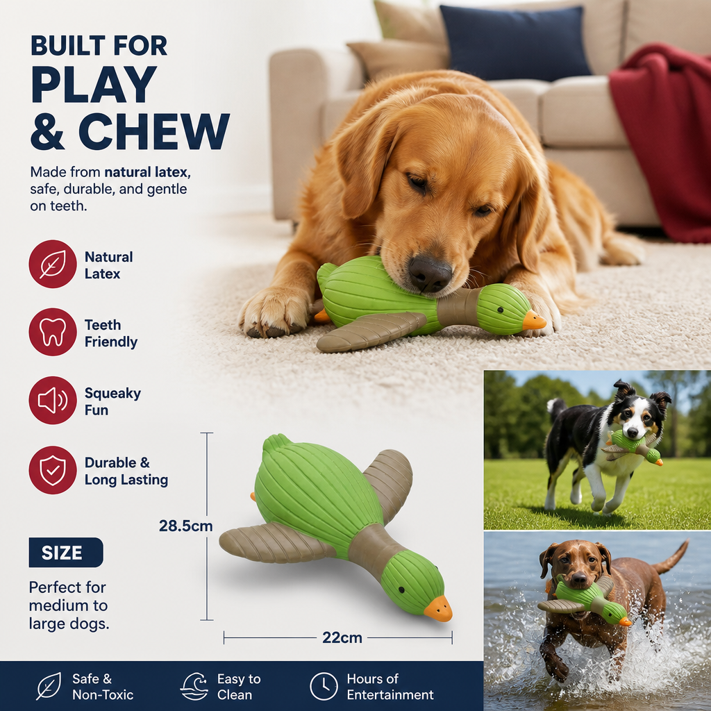 Interactive Chew & Squeak Animal Dog Toy