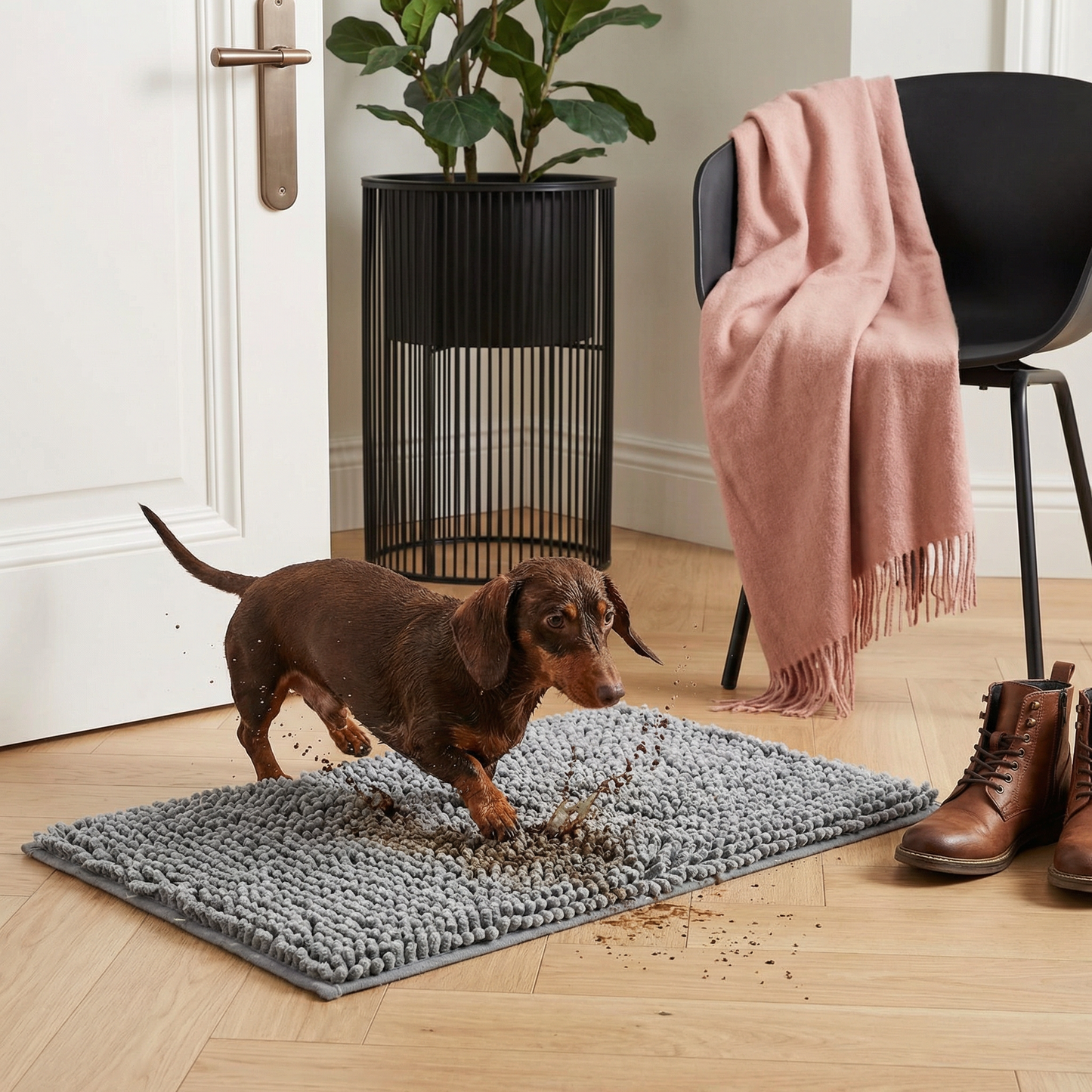 Dog Mud Mat – Super Absorbent, Non-Slip & Washable