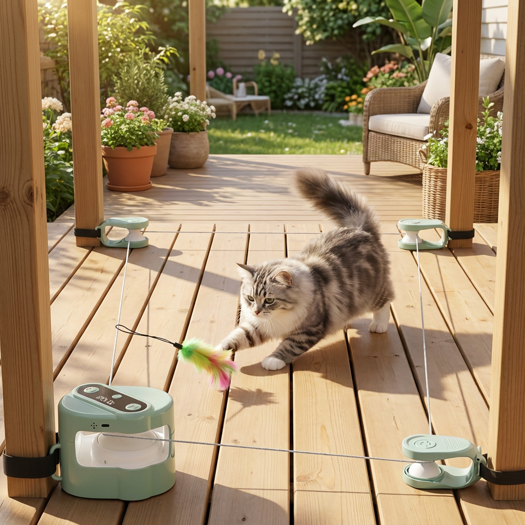 Automatic Cat Chasing Track Toy