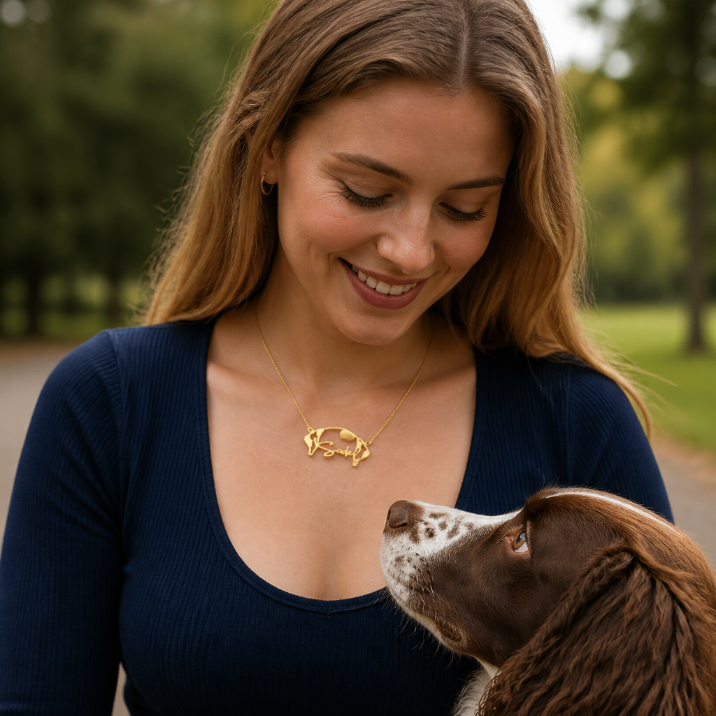 Personalized Animal Ear Name Necklace