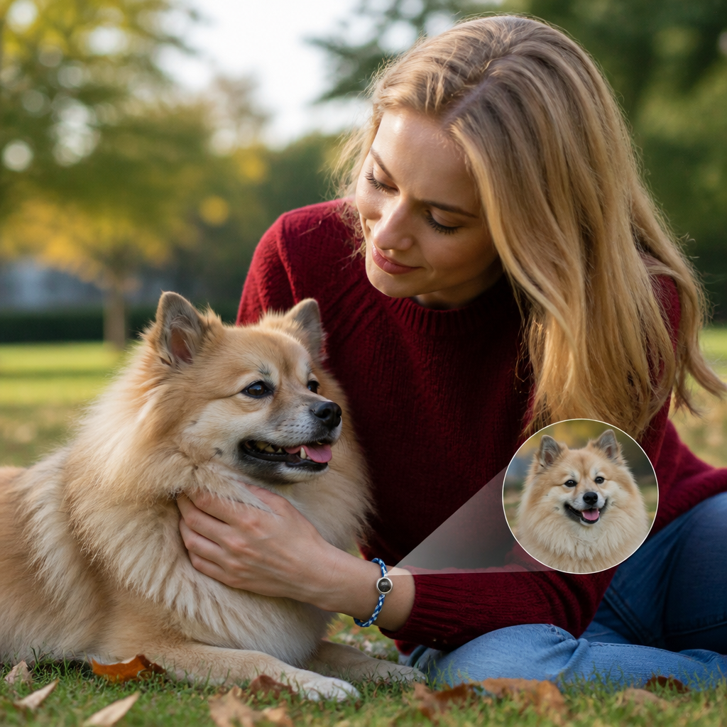 Personalized Pet Photo Projection Keepsake Bracelet