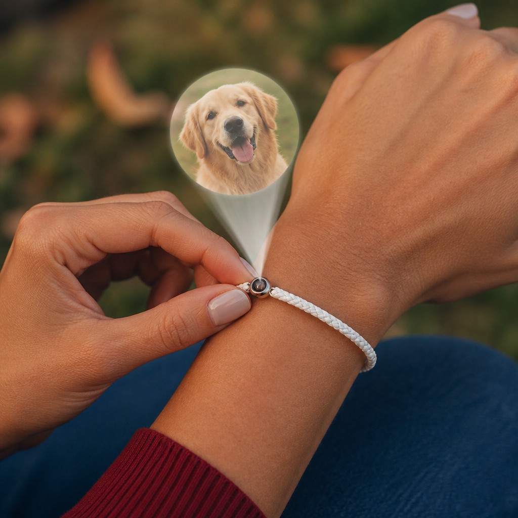 Personalized Pet Photo Projection Keepsake Bracelet