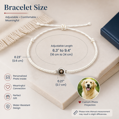 Personalized Pet Photo Projection Keepsake Bracelet