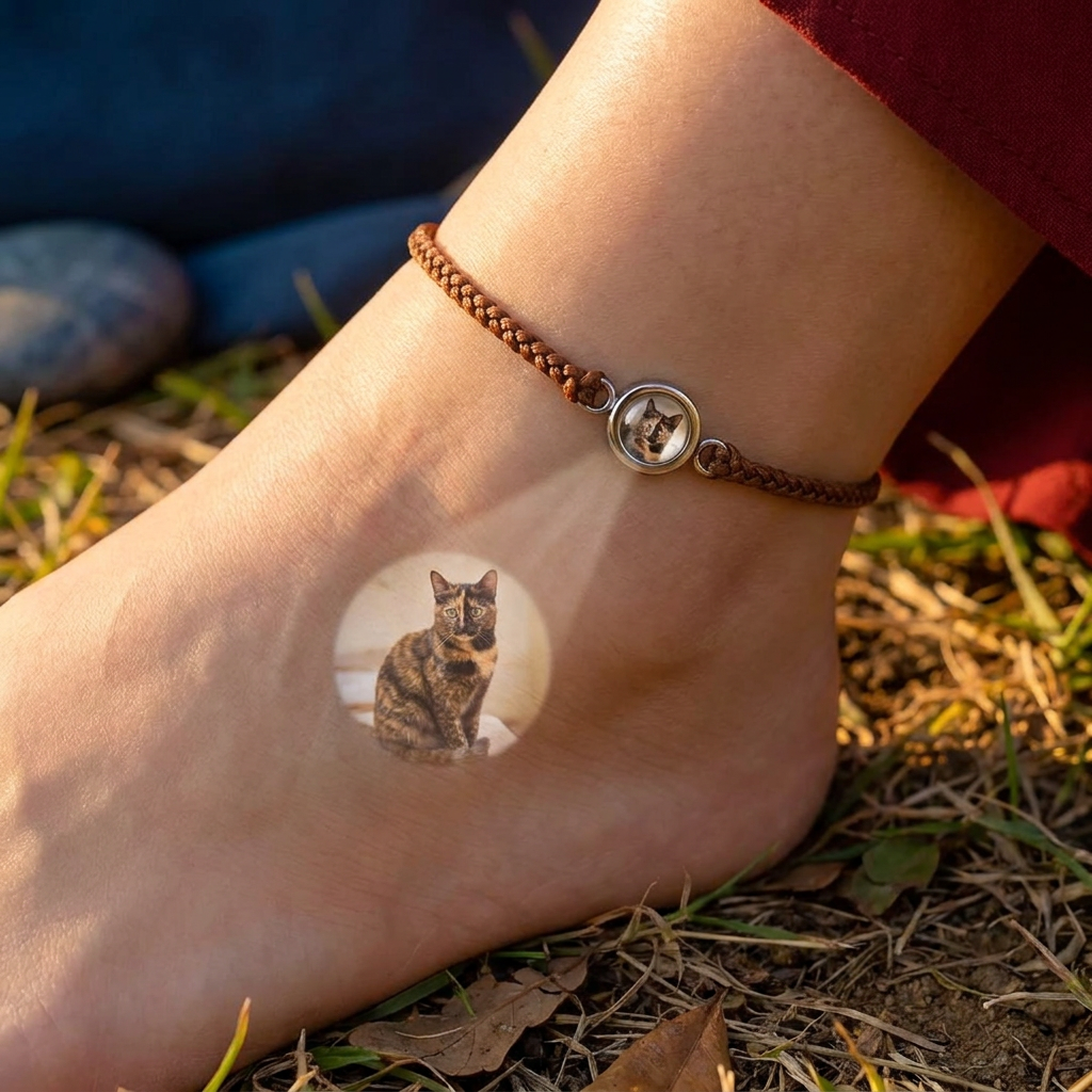 Personalized Pet Photo Projection Keepsake Bracelet