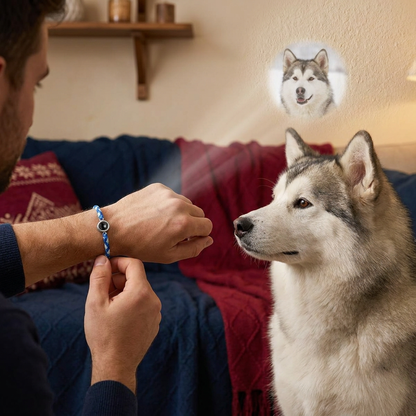 Personalized Pet Photo Projection Keepsake Bracelet