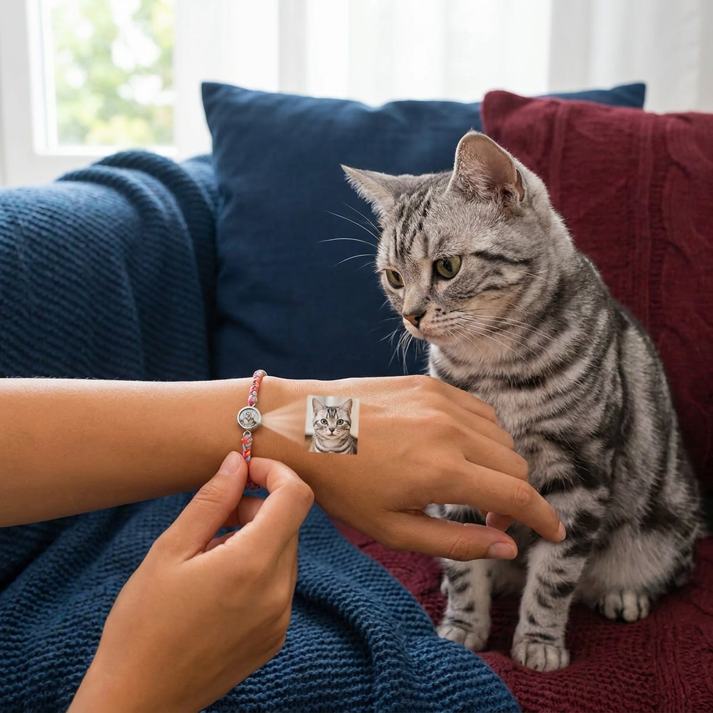 Personalized Pet Photo Projection Keepsake Bracelet