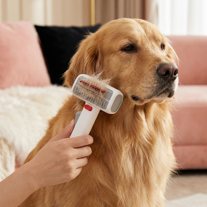 2-in-1 Pet Grooming & Trimming Brush – Dematting & Undercoat Comb for Long & Short Hair