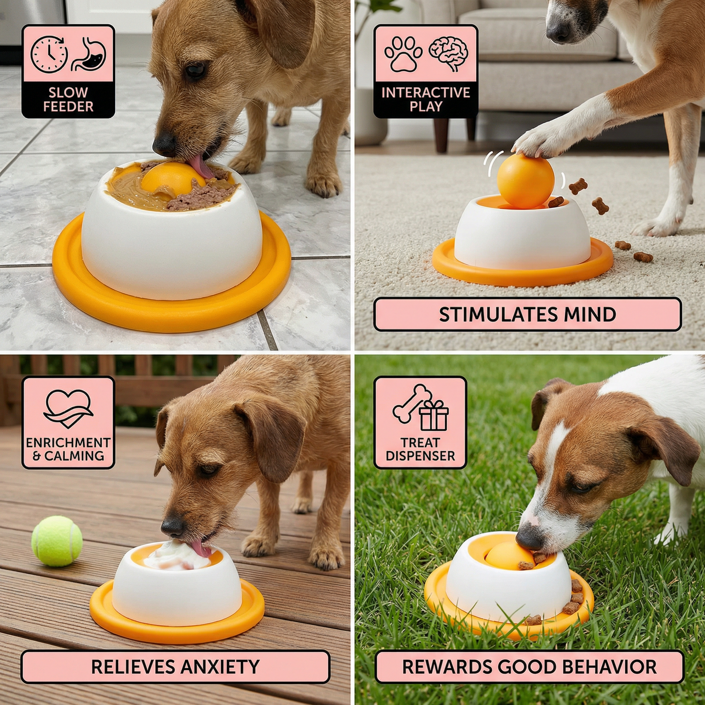 Interactive Lick Mat Slow Feeder Enrichement Toy for Dogs