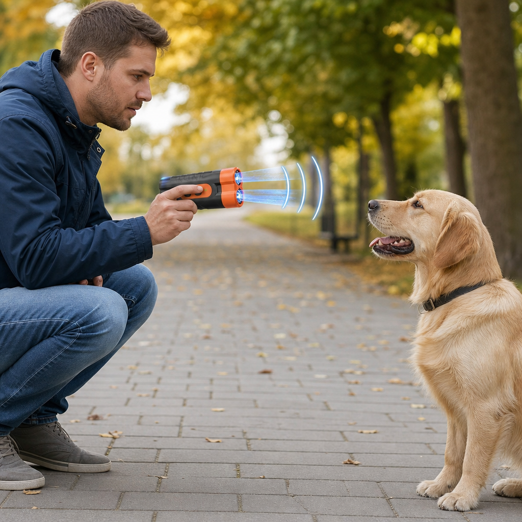 Ultrasonic Dog Bark Control Device – Portable & Rechargeable