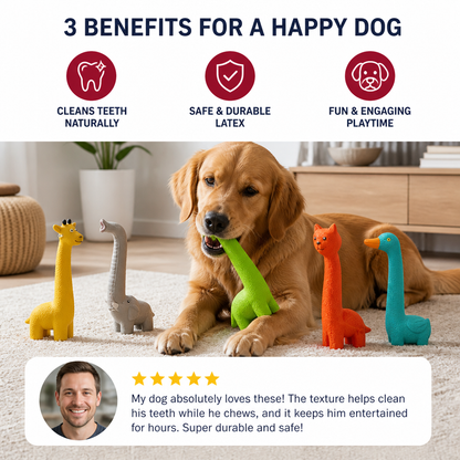 XXL Durable Teeth Cleaning Latex Dog Toy