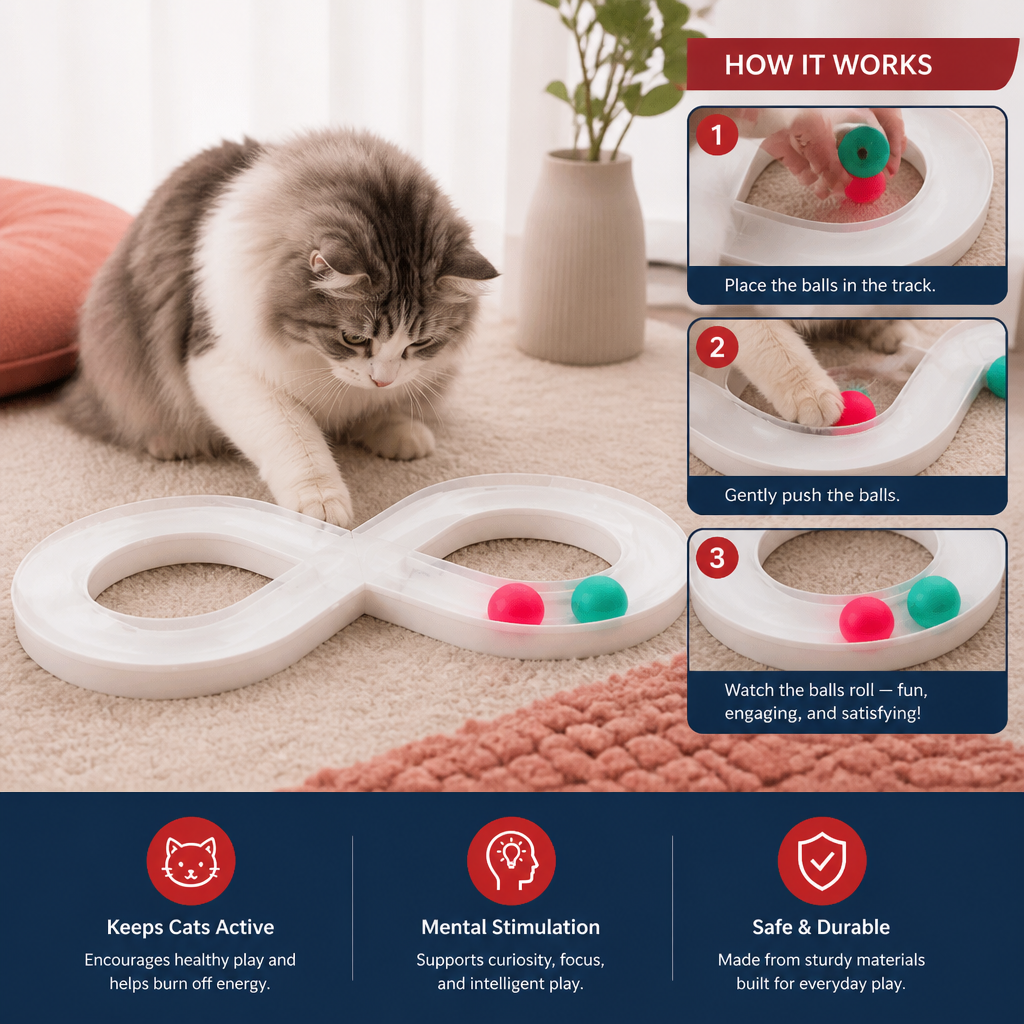 Interactive Cat Track Ball Toy