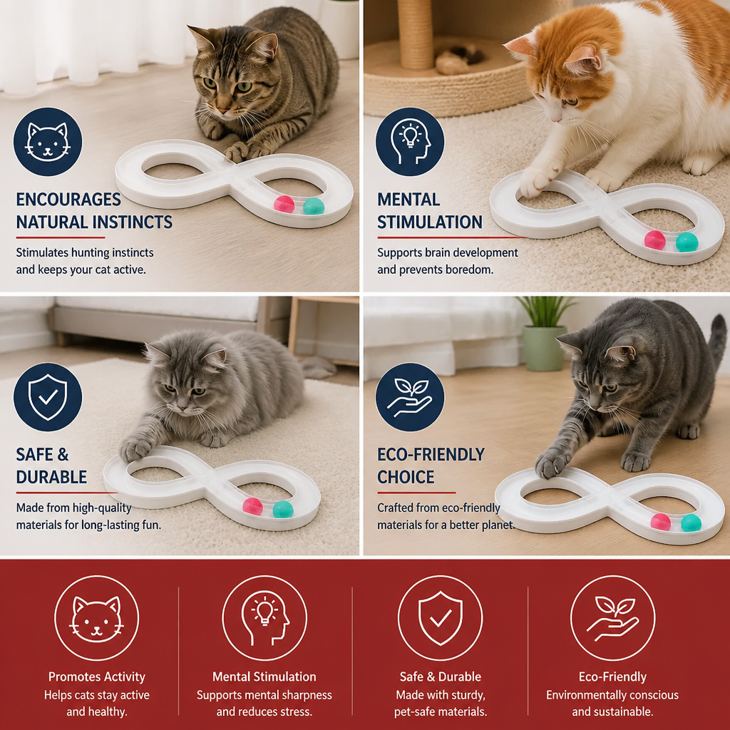 Interactive Cat Track Ball Toy