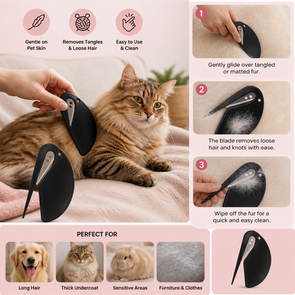 Pet Fur Detangler (10 Pieces) – Gentle Grooming & Effortless Knot Removal for Dogs & Cats