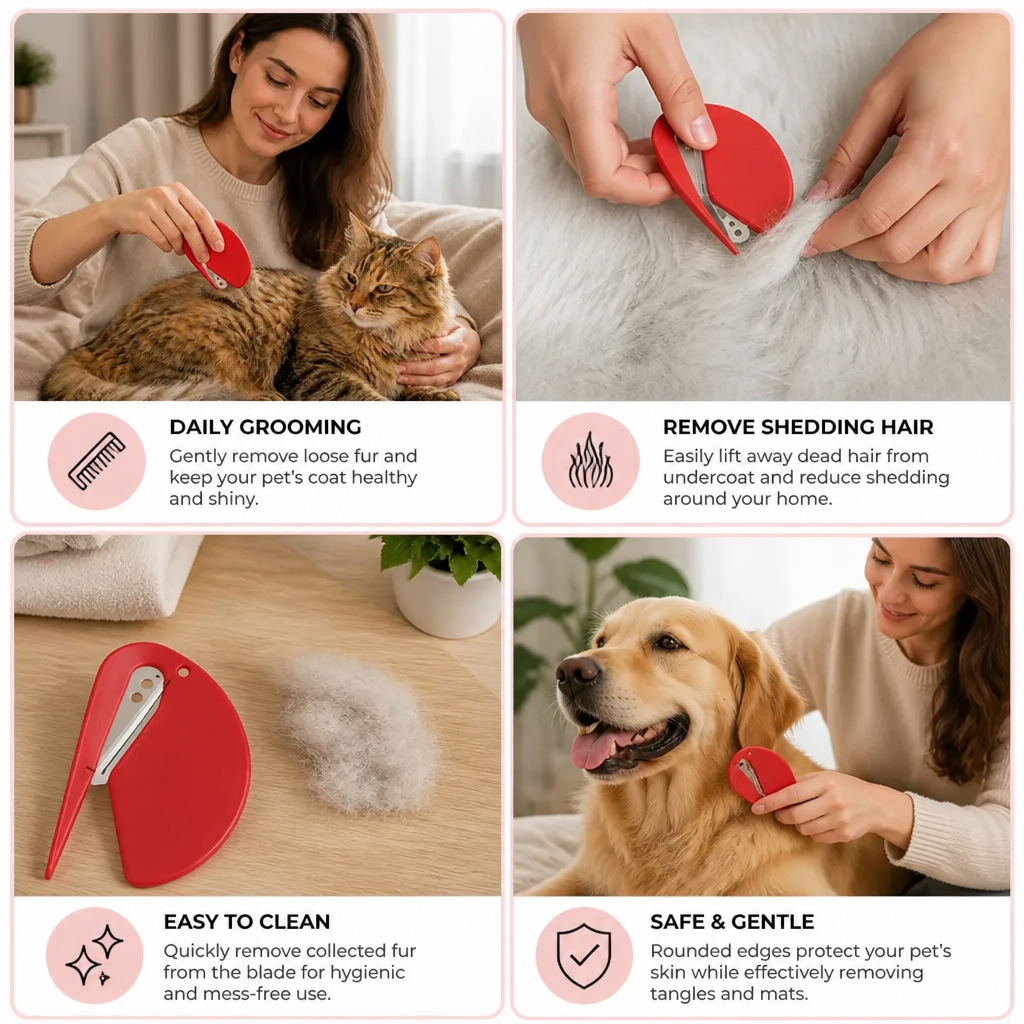 Pet Fur Detangler (10 Pieces) – Gentle Grooming & Effortless Knot Removal for Dogs & Cats