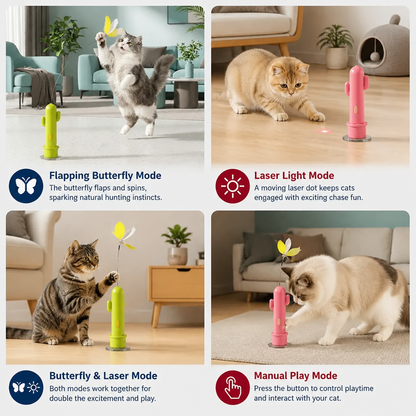 2in1 Automatic Butterfly & Laser Cat Toy