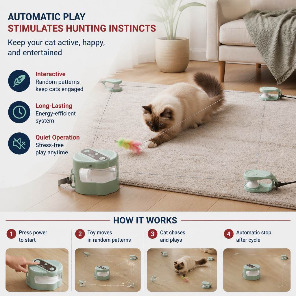 Automatic Cat Chasing Track Toy