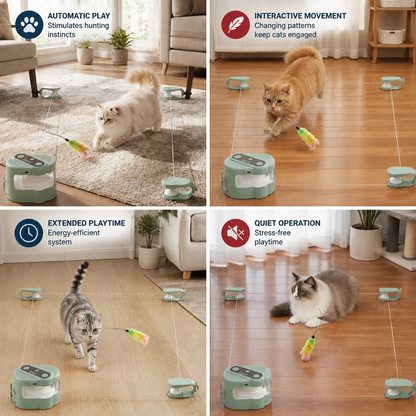 Automatic Cat Chasing Track Toy