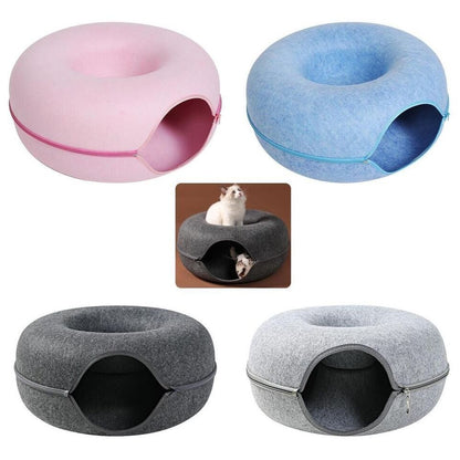 2in1 Donut Cat Bed And Cave
