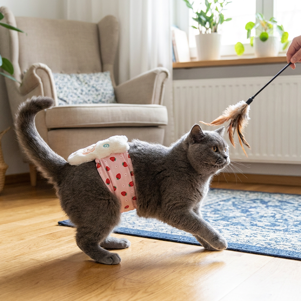 Interactive Remote Control Cat Toy with Moving Tail and Playful Motion