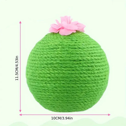 Cat Scratching Cactus With Integrated Toy