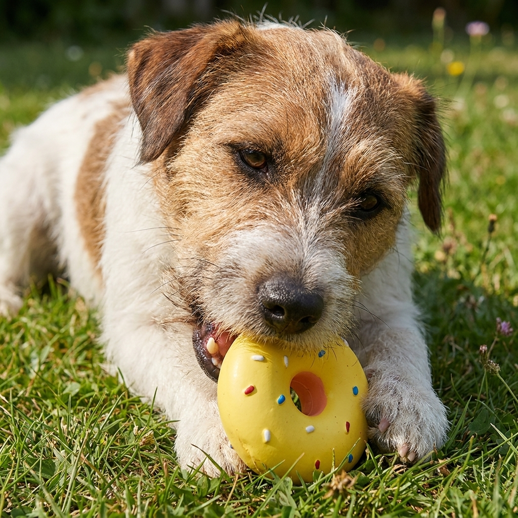 Colorful Squeaky Donut Dog Toy